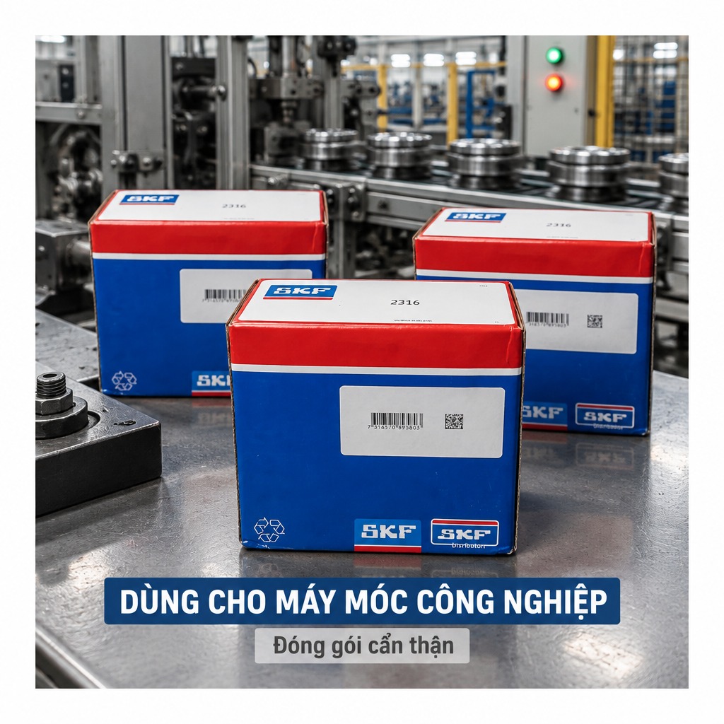 Vòng bi bạc đạn 2316 80x170x58mm SKF — Ảnh phong cách — Bối cảnh thực tế