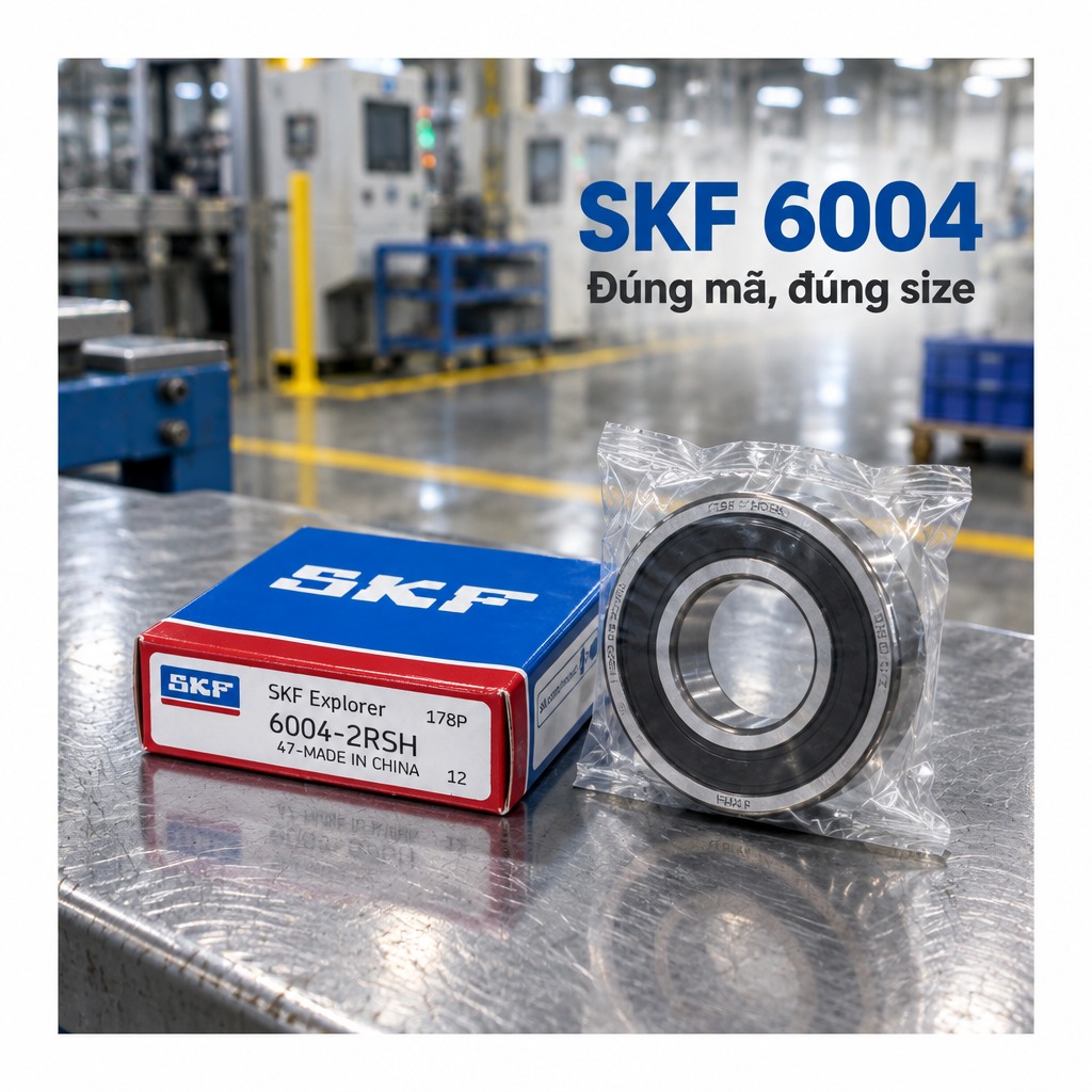 Vòng bi bạc đạn 6004 20x42x12mm SKF — Ảnh phong cách — Ảnh bìa
