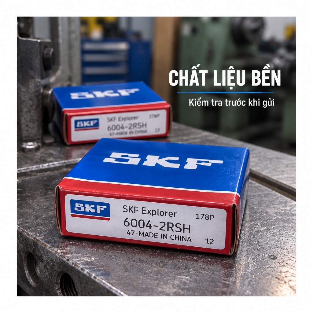 Vòng bi bạc đạn 6004 20x42x12mm SKF — Ảnh phong cách — Chất liệu