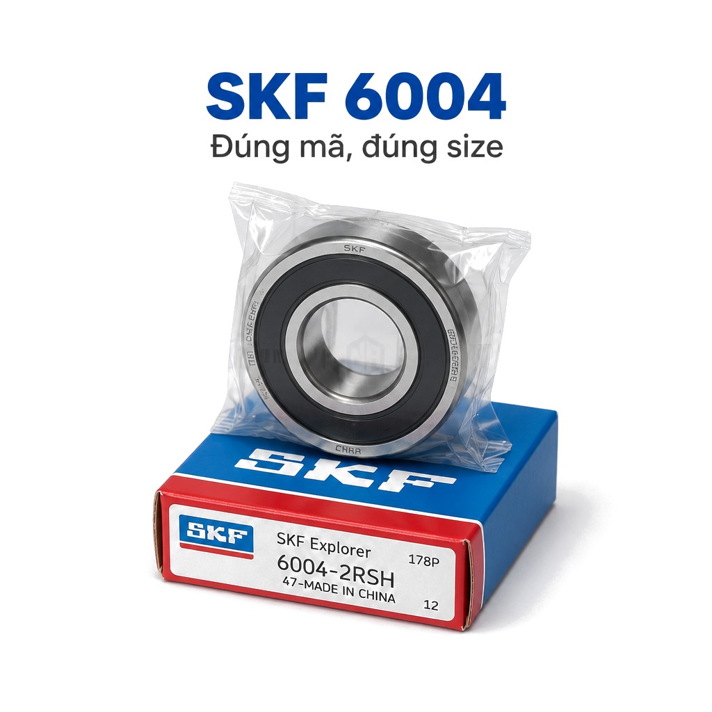 Vòng bi bạc đạn 6004 20x42x12mm SKF — Ảnh hiển thị chính — nền trắng