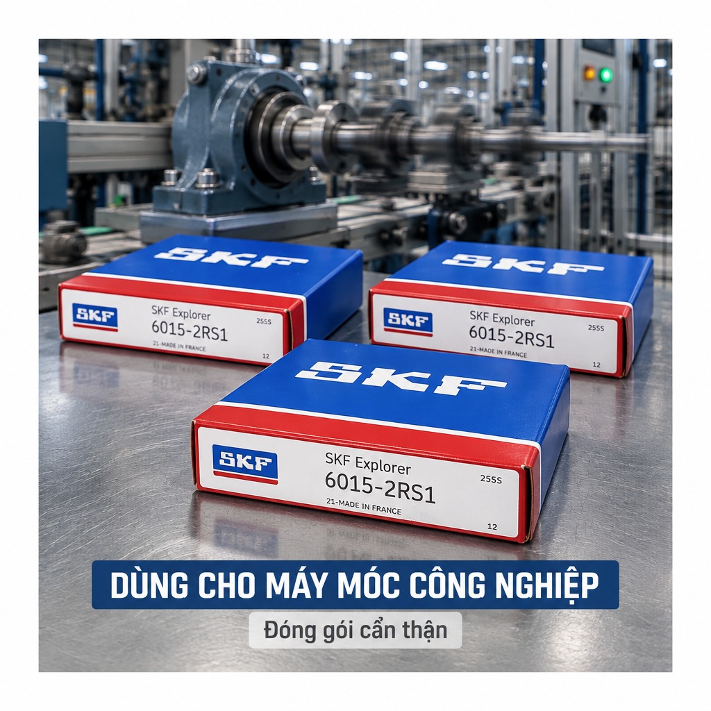 Vòng bi bạc đạn 6015 75x115x20mm SKF — Ảnh phong cách — Bối cảnh thực tế