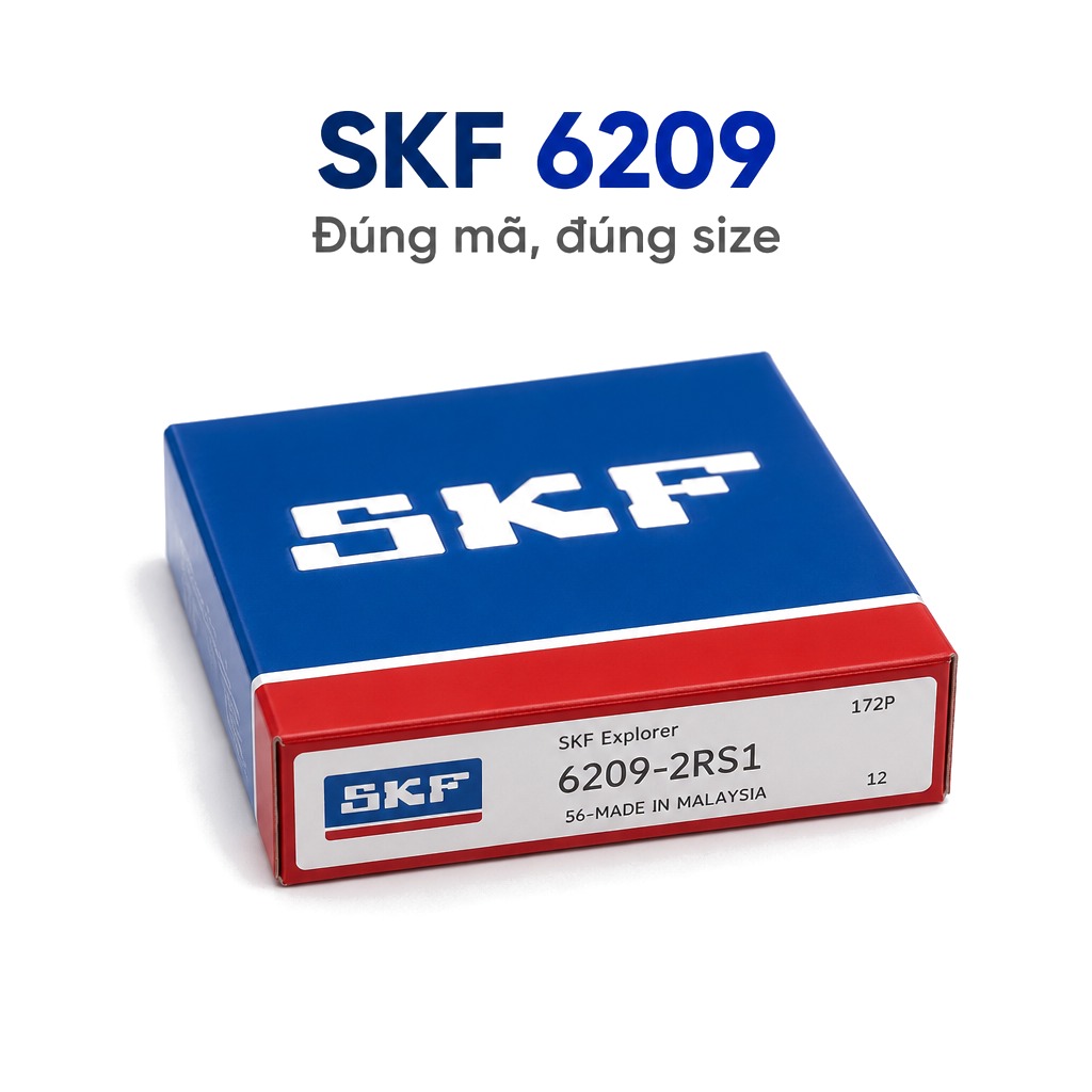Vòng bi bạc đạn 6209 45x85x19mm SKF — Ảnh hiển thị chính — nền trắng