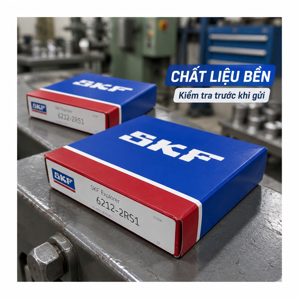 Vòng bi bạc đạn 6212 60x110x22mm SKF — Ảnh phong cách — Chất liệu