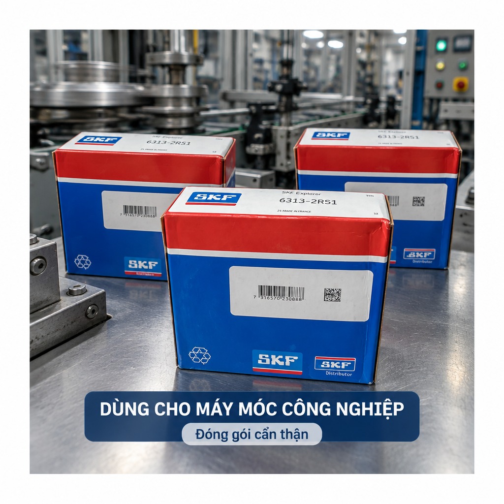 Vòng bi bạc đạn 6313 65x140x33mm SKF — Ảnh phong cách — Bối cảnh thực tế
