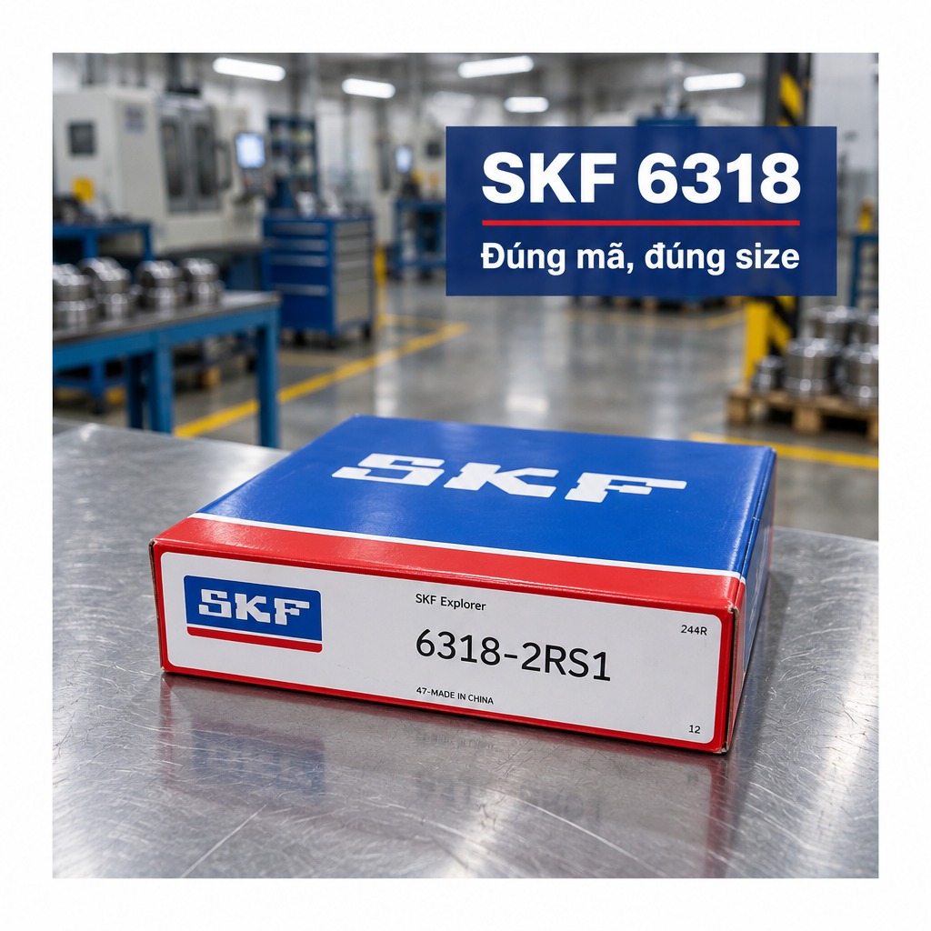 Vòng bi bạc đạn 6318 90x190x43mm SKF — Ảnh phong cách — Ảnh bìa