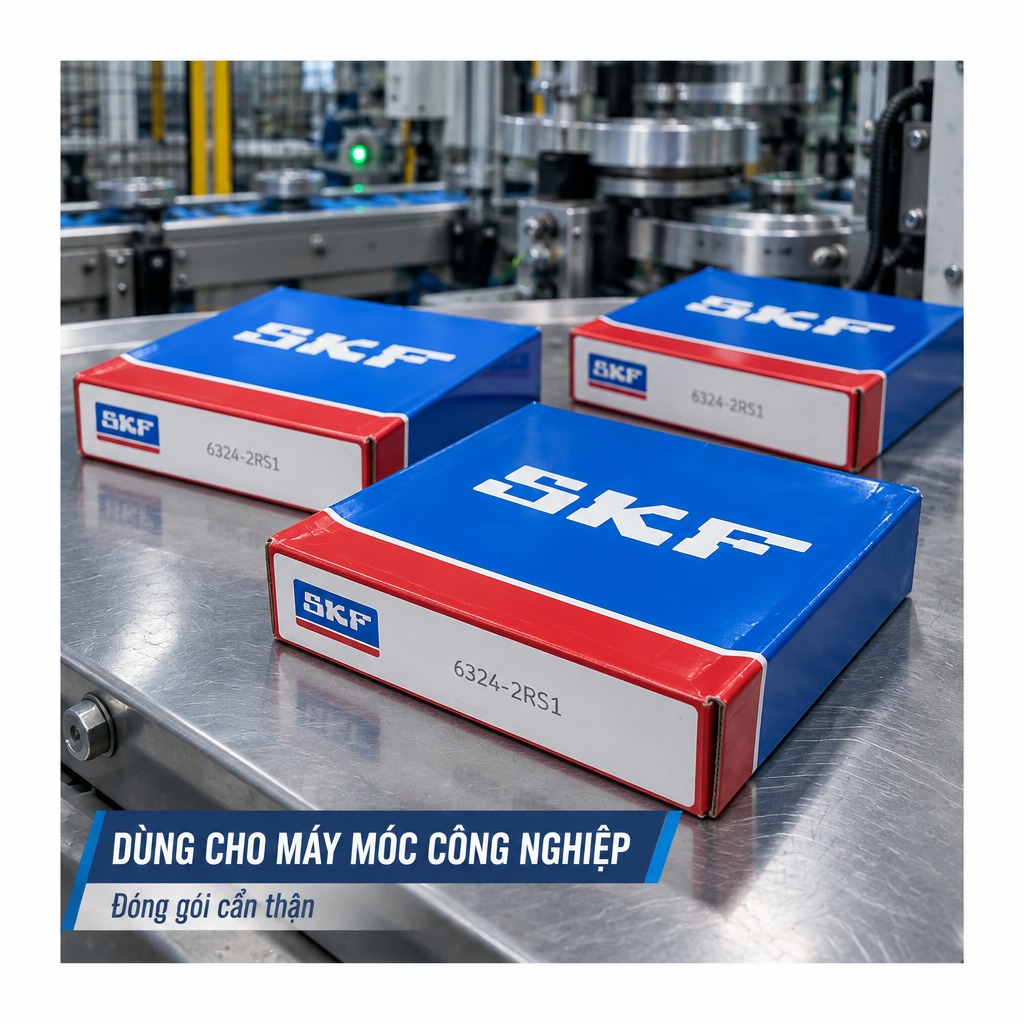 Vòng bi bạc đạn 6324 120x260x55mm SKF — Ảnh phong cách — Bối cảnh thực tế