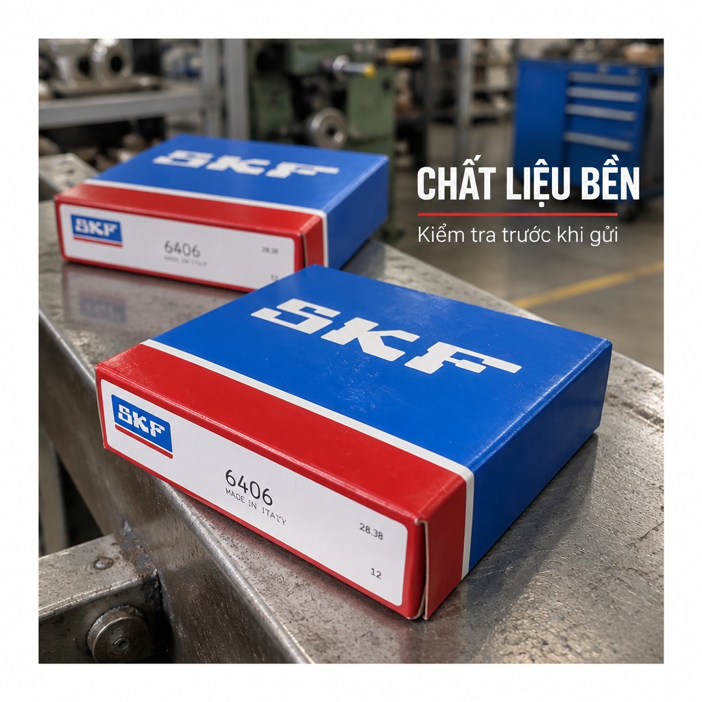 Vòng bi bạc đạn 6406 30x90x23mm SKF — Ảnh phong cách — Chất liệu