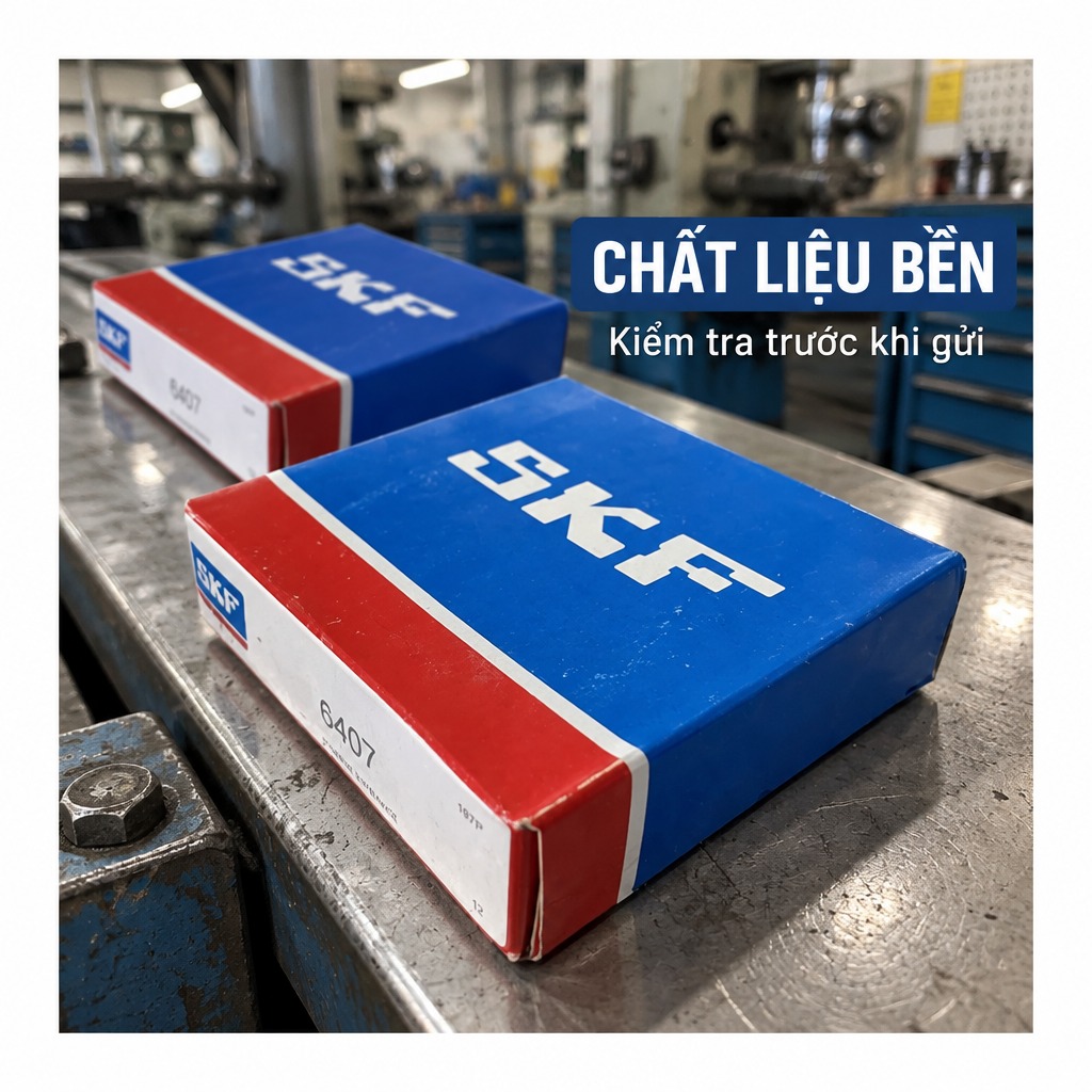 Vòng bi bạc đạn 6407 35x100x25mm SKF — Ảnh phong cách — Chất liệu