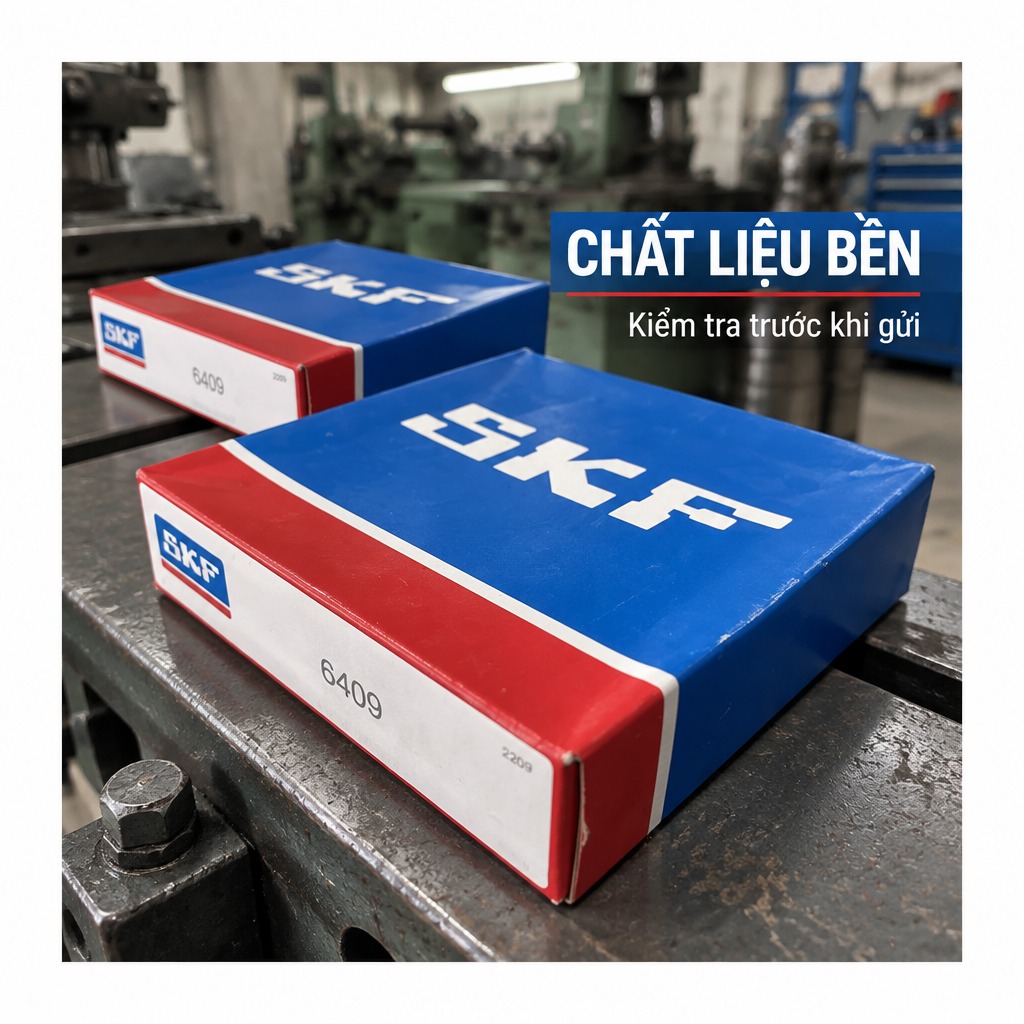 Vòng bi bạc đạn 6409 45x120x29mm SKF — Ảnh phong cách — Chất liệu