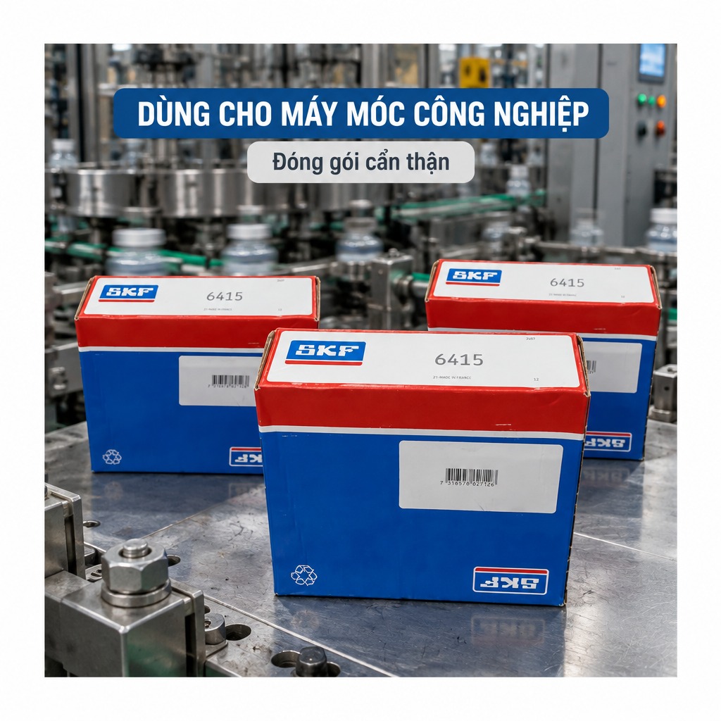 Vòng bi bạc đạn 6415 75x190x45mm SKF — Ảnh phong cách — Bối cảnh thực tế