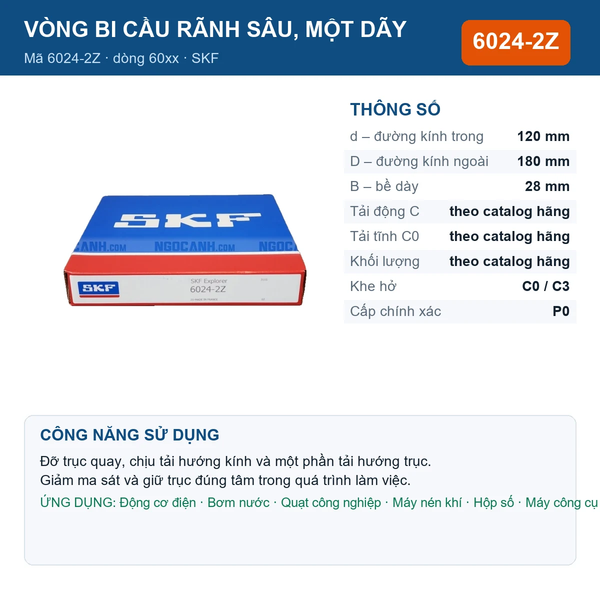 Vòng bi 6024-2Z