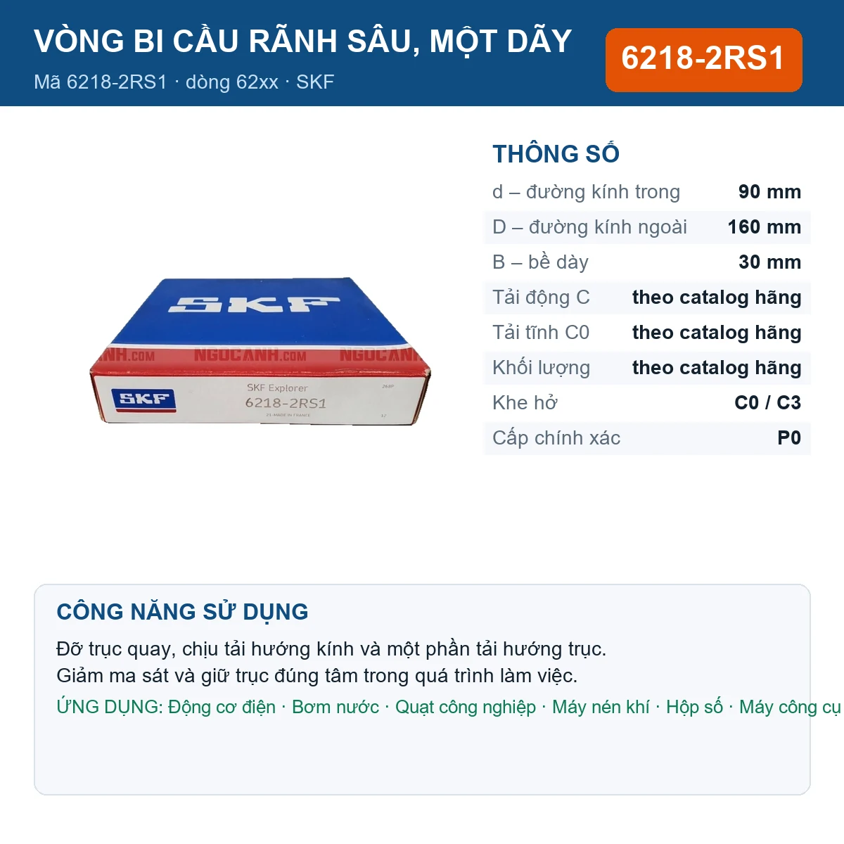 Vòng bi 6218-2RS1
