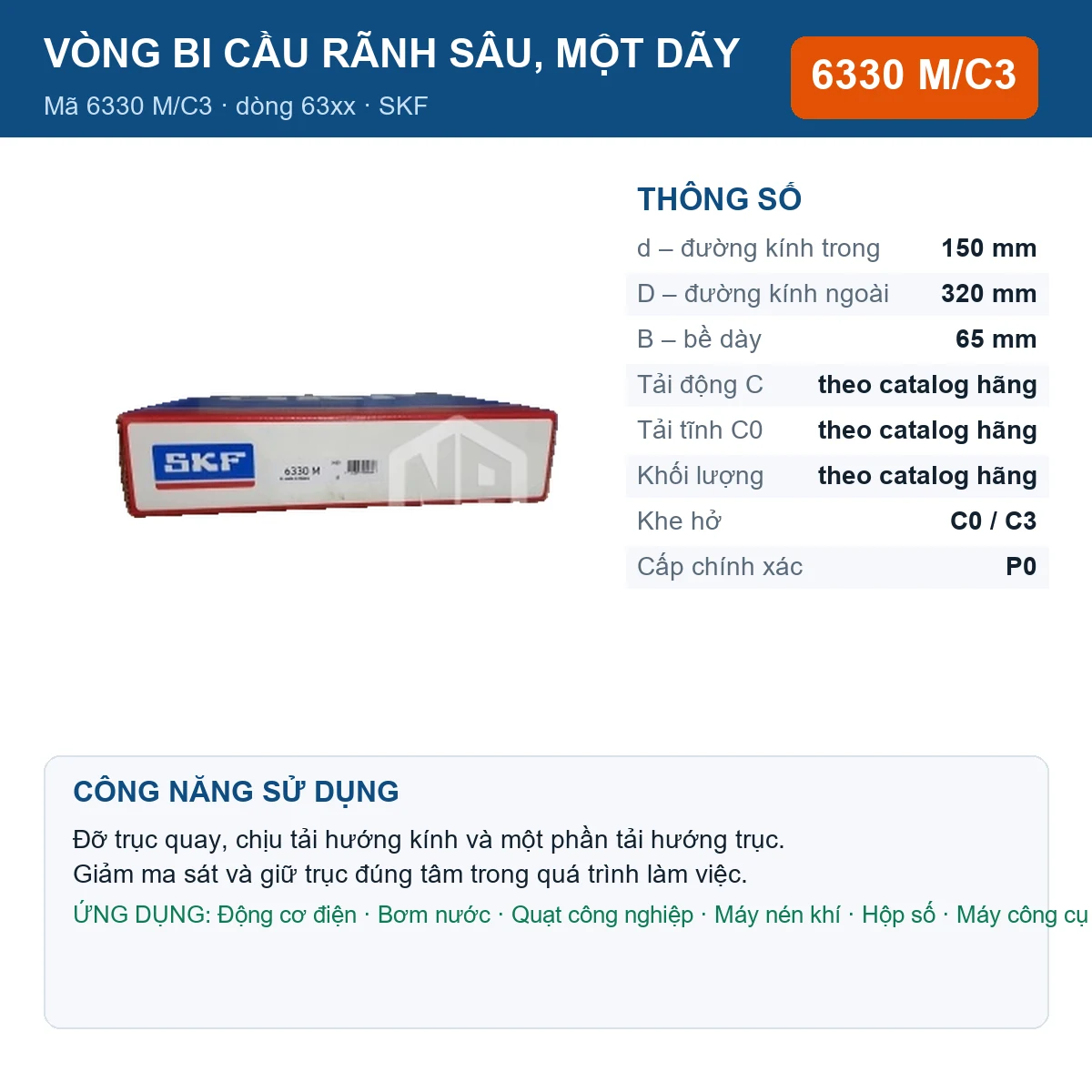 Vòng bi 6330 M/C3