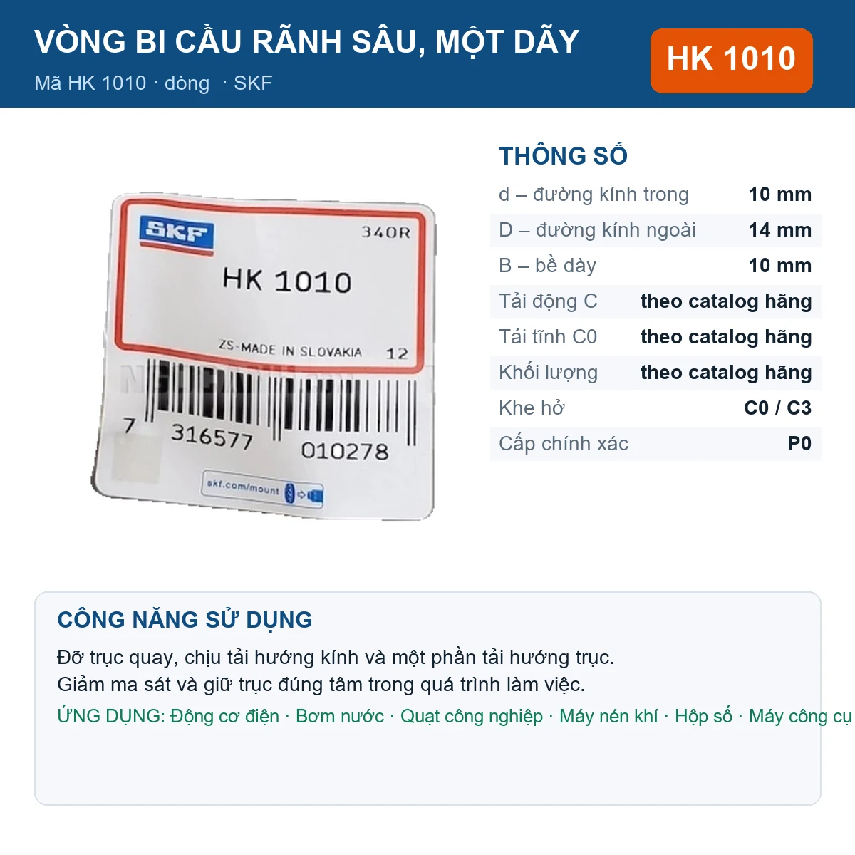Vòng bi HK 1010