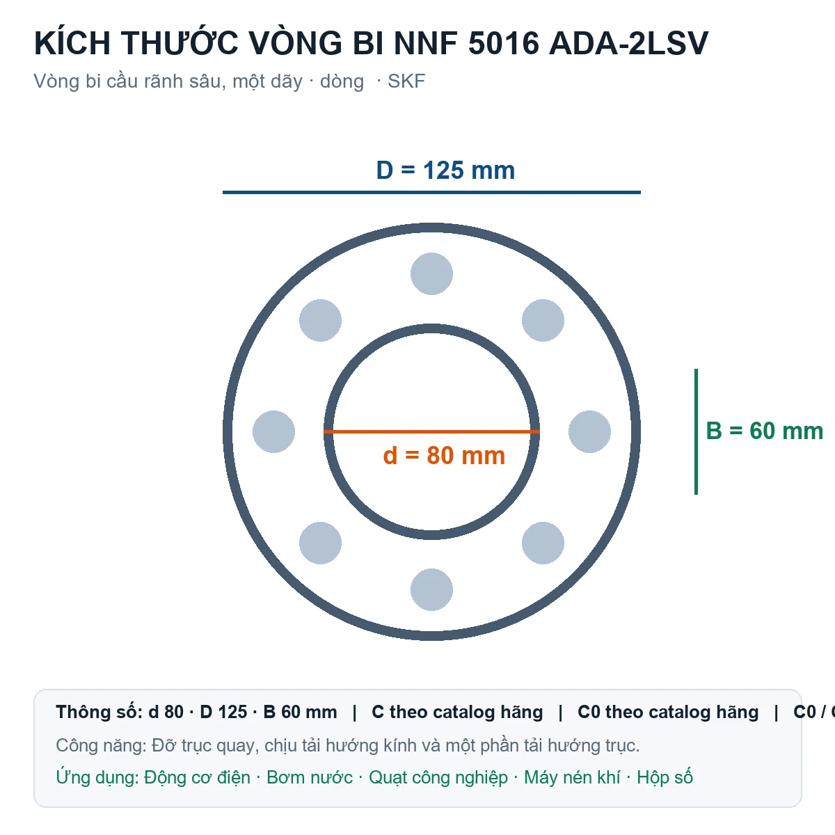 Vòng bi SKF NNF 5016 ADA-2LSV 80x125x60mm — Bản vẽ kích thước (Google Images)